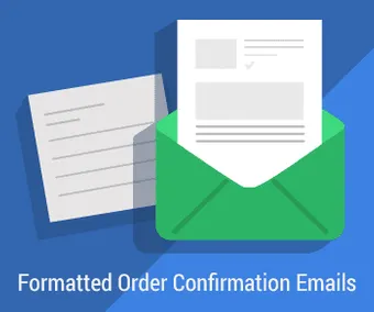 Formatted Order Confirmation Emails - Click to enlarge