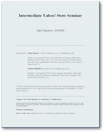 Intermediate Turbify Seminar Handout - Click to enlarge